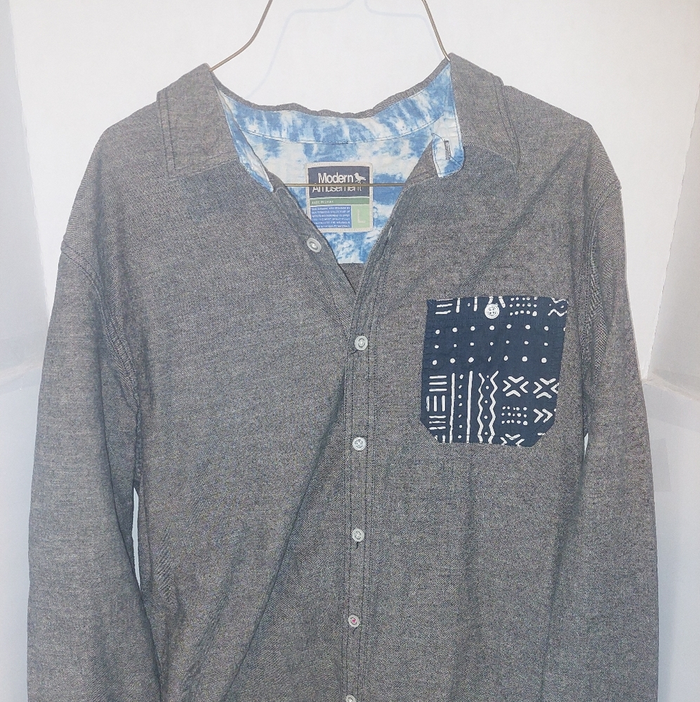 Modern Amusement Long Sleeve Button Down Shirt - Men's 